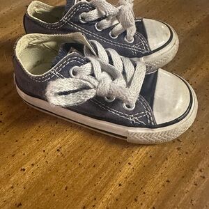 Converse Kids Dark Blue Canvas Sneakers